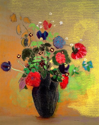 Vaas met Bloemen door Odilon Redon